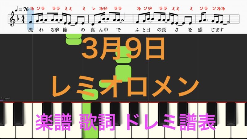 3月9日 レミオロメン